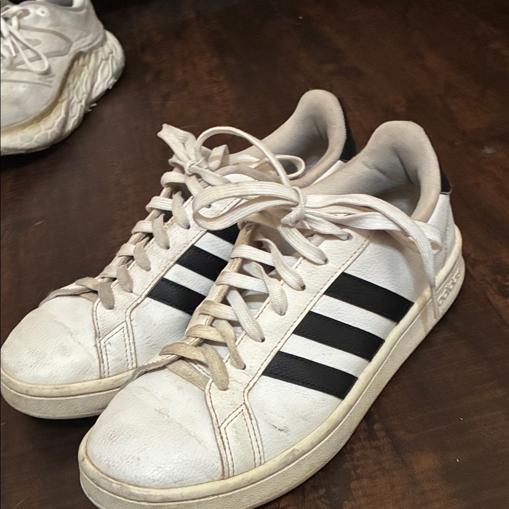 Adidas Classic White and Black Sneakers